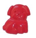 Kids button as dog in red 20 mm 0,79 inch